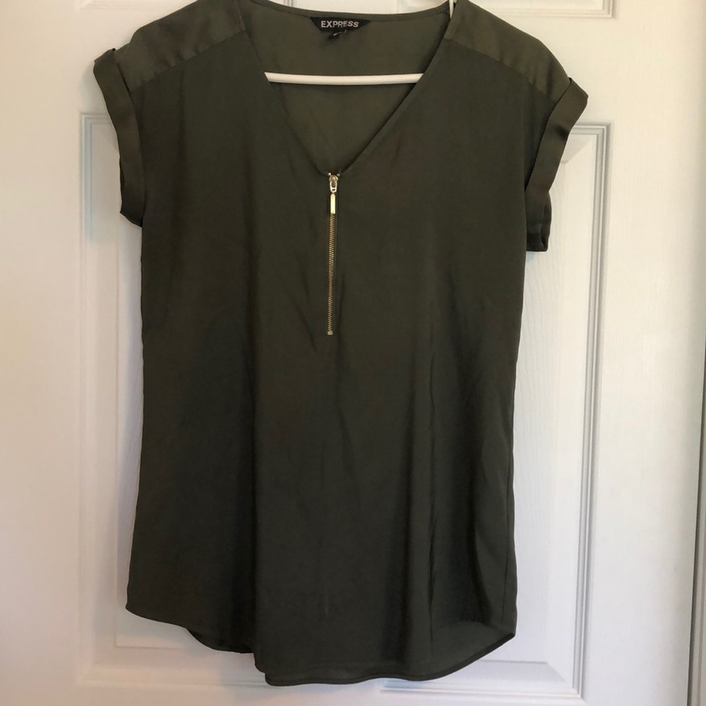 EXPRESS hunter green dress shirt